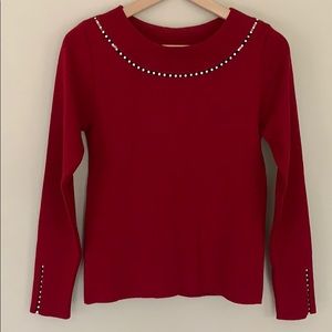 NWT Merino Wool Sweater with Swarovski Crystals